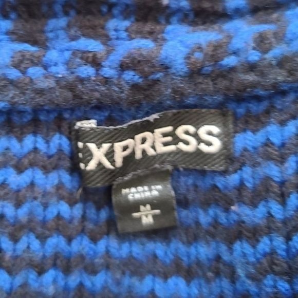 Express Blue Western Dolman Sleeve Cardigan - Picture 3 of 4